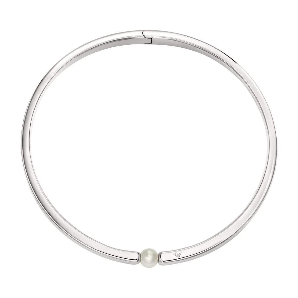 Ladies Silver-Tone Brass Collar Necklace
