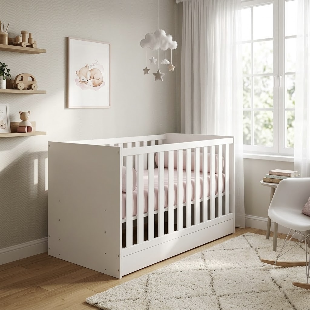 Trinity 2-in-1 Convertible Baby Cot to Bed