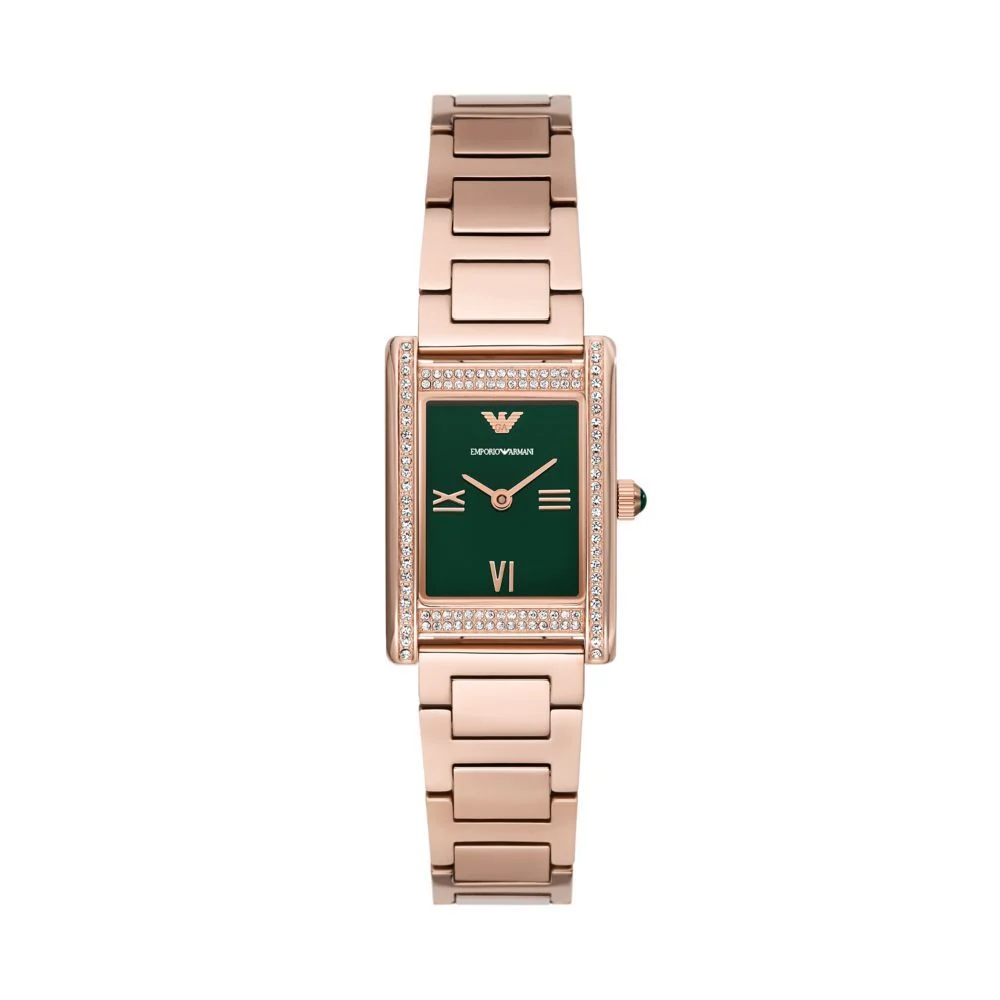 Ladies Rose-Gold Two-Hand Stainless Steel Watch