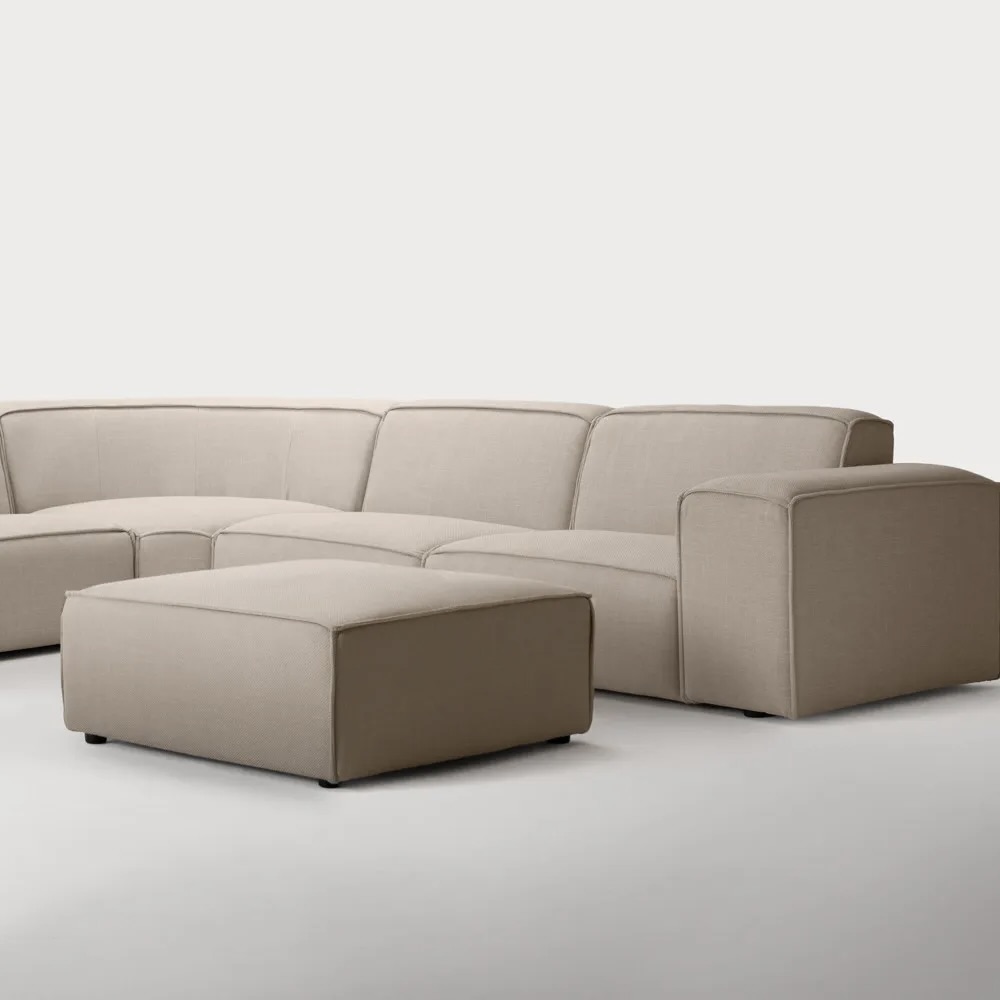 Modular Corner Couch with Ottoman