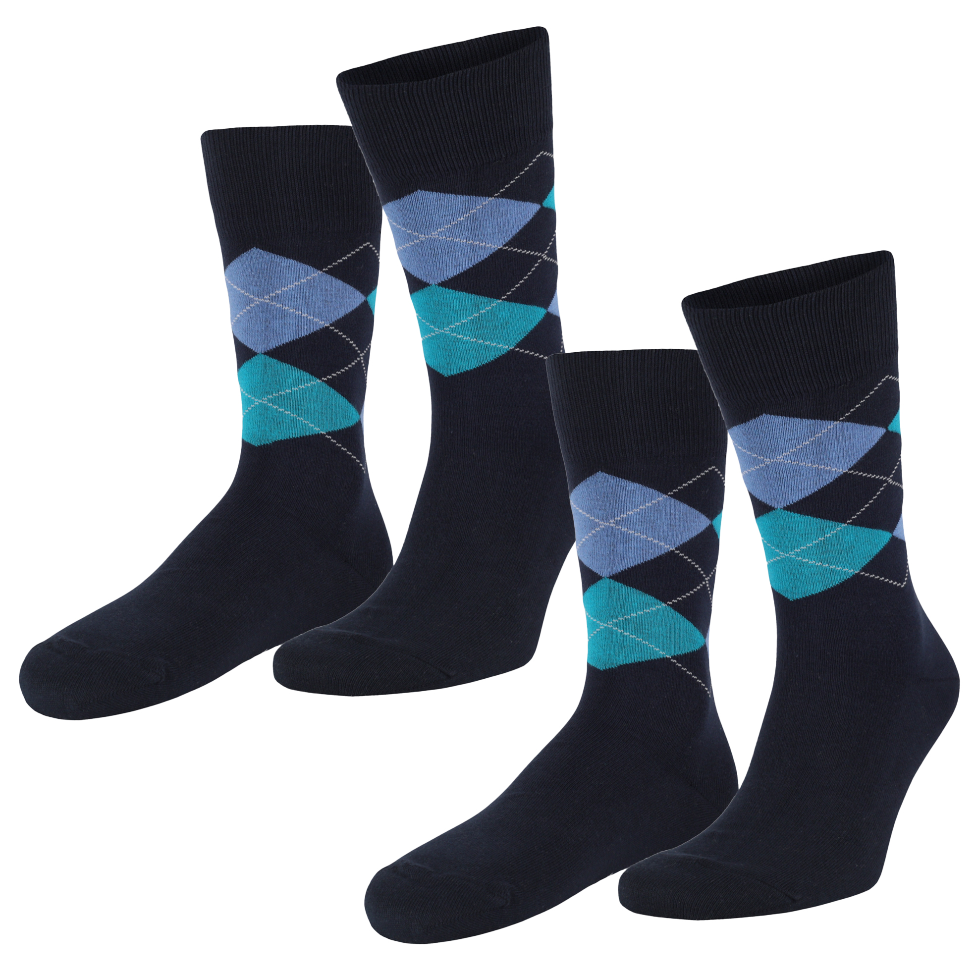 2x Pairs of Men's Argyle Socks