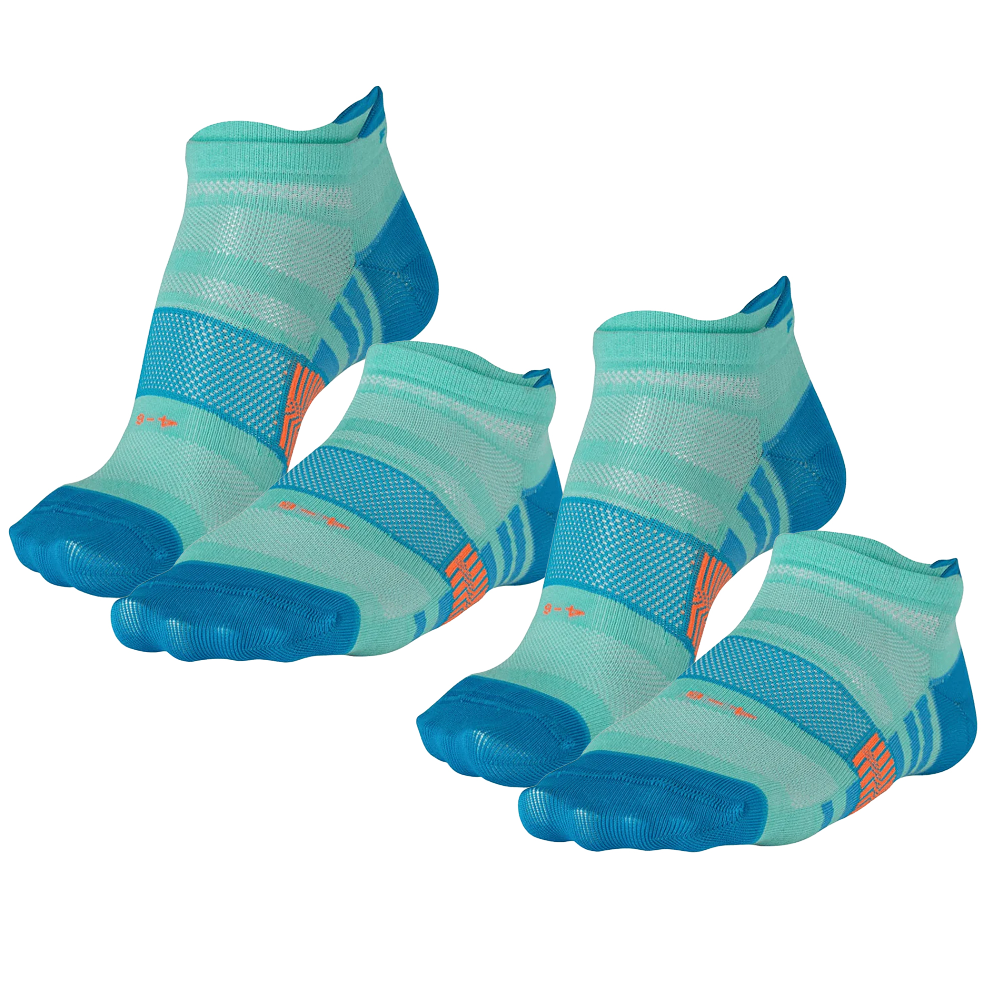 2x Pairs of Unisex Hidden Dry Lite Running Socks