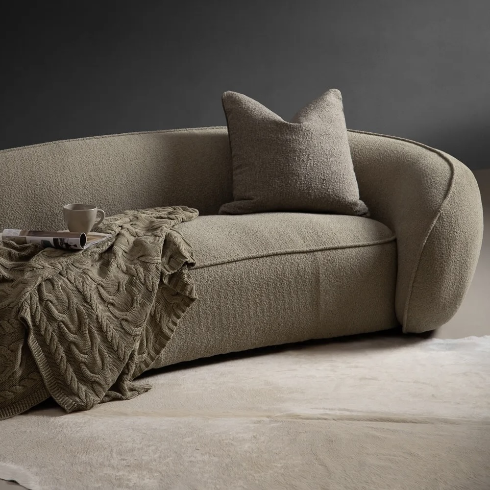 Upholstered Bouclé Daybed Couch