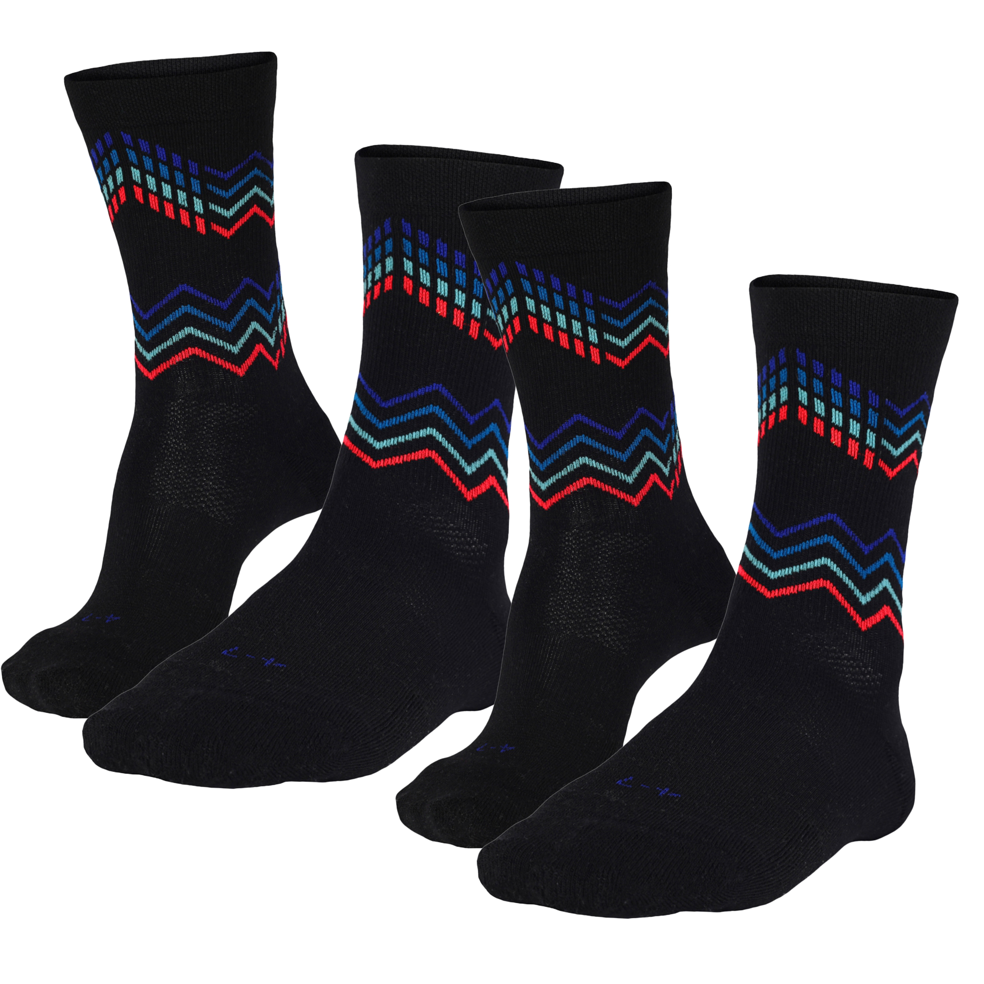 2x Pairs of Unisex Limited Edition Zig Zag Socks