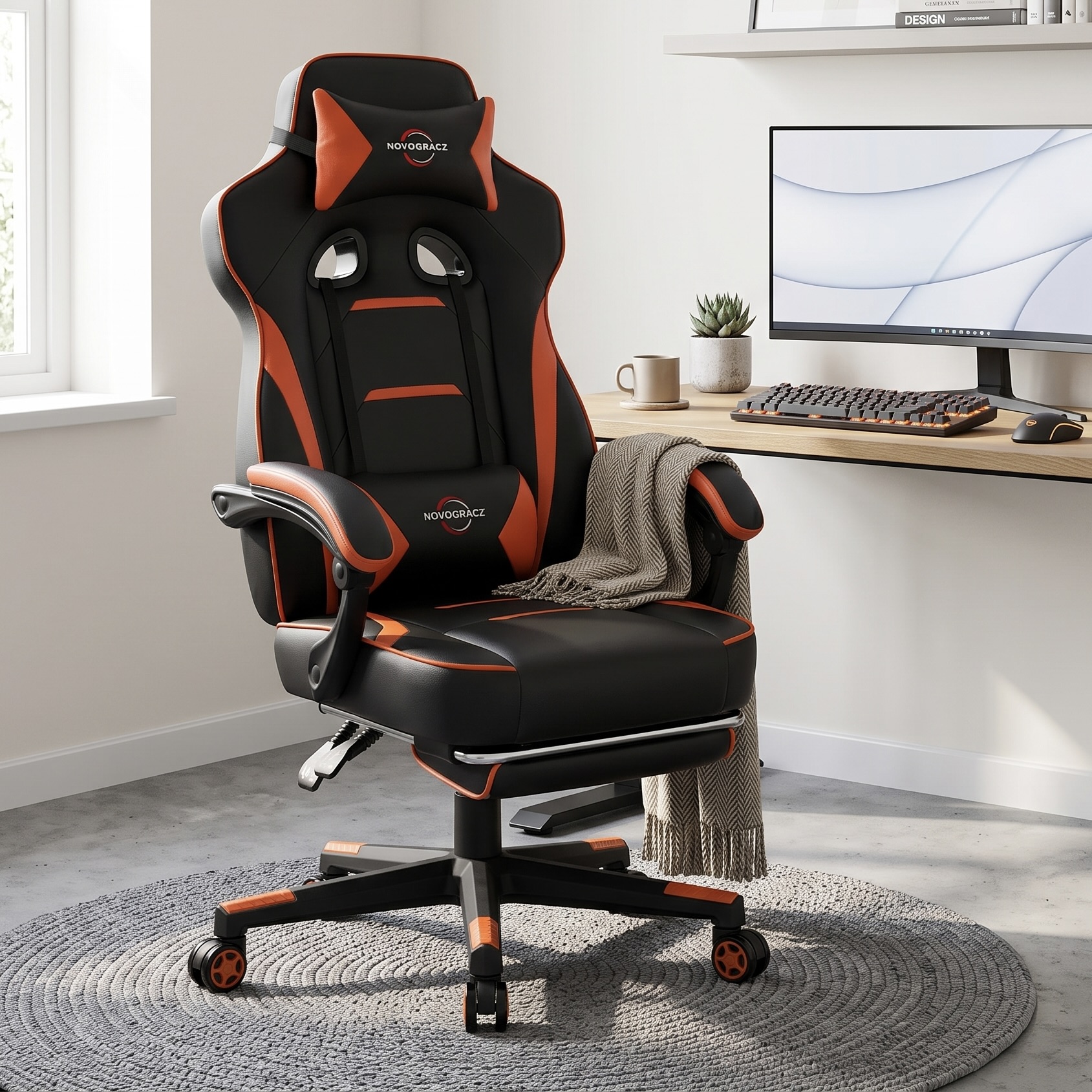 Stealth Elite Reclining Gaming Chair with Foot Rest