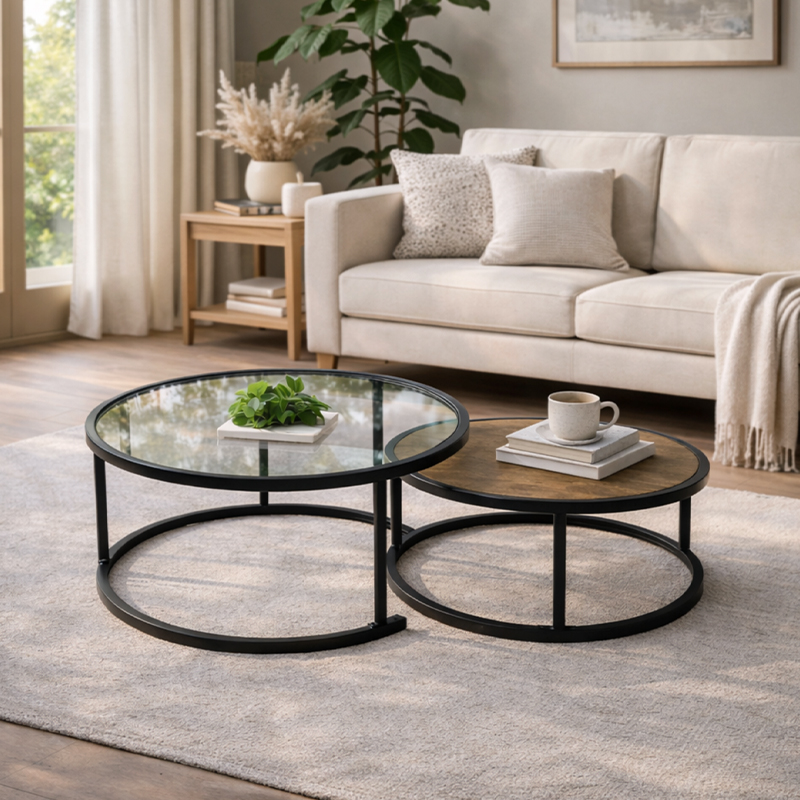 2-Piece Minimalist Nesting Tables