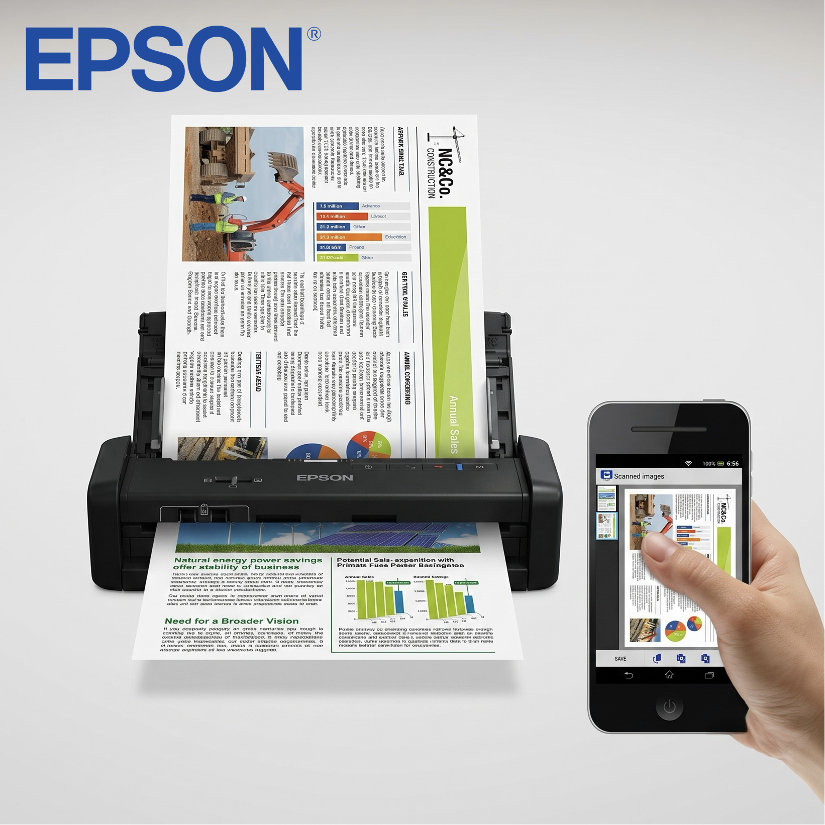 A4 WorkForce  ADF Scanner (Model: DS-360W)