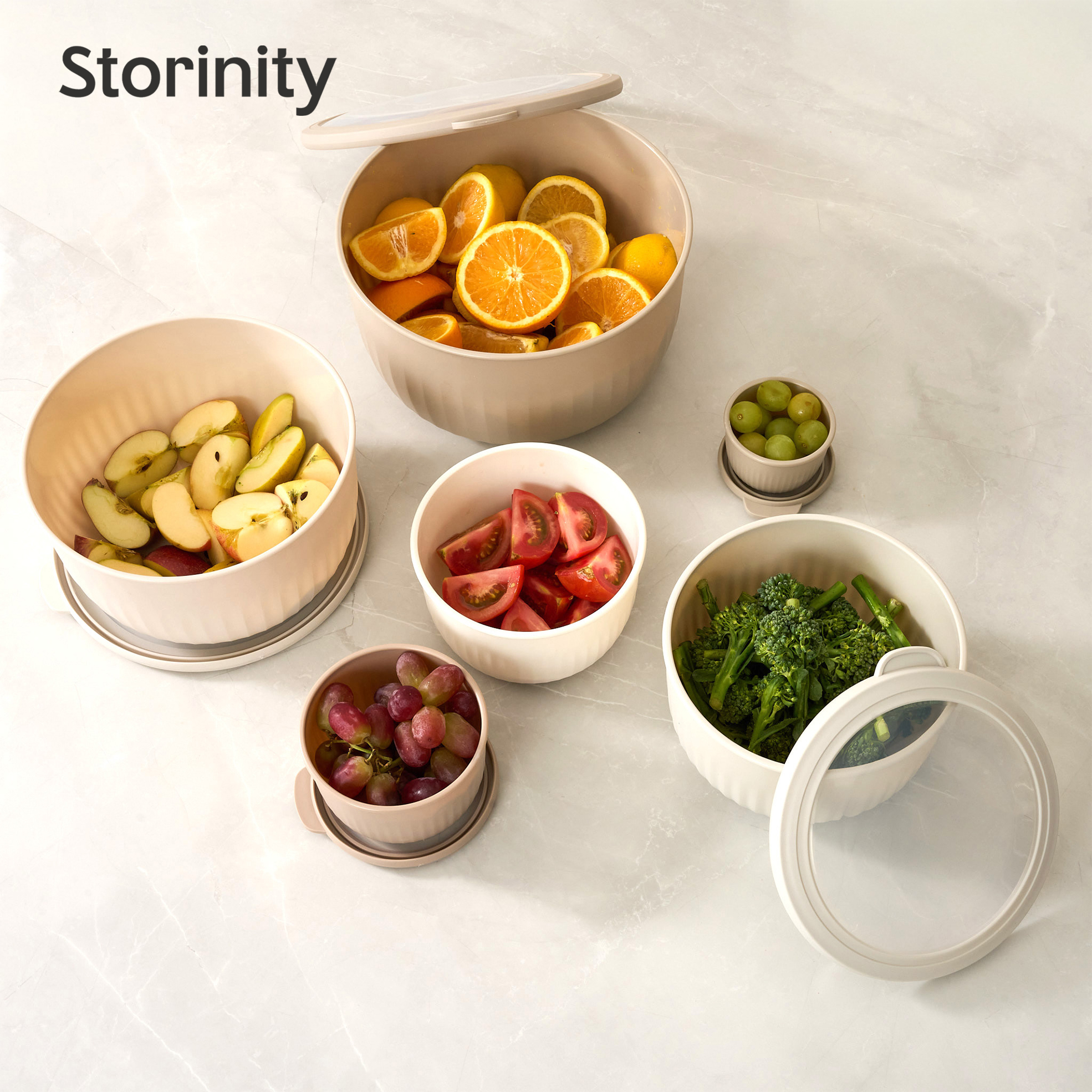 12-Piece Airtight Nesting Bowls with Lids