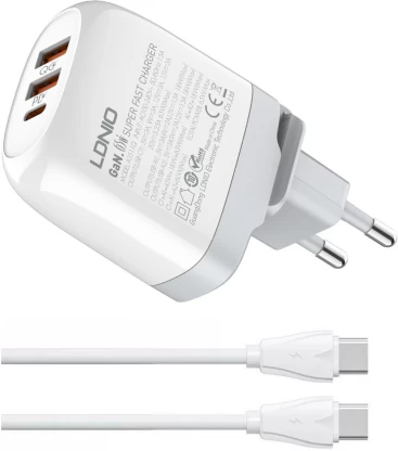65W GaN Wall Charger with Type-C Cable