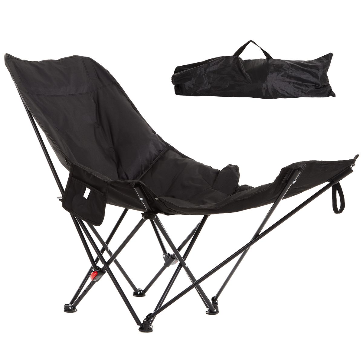 Adjustable Outdoor Camping Chair with Removable Leg Rest