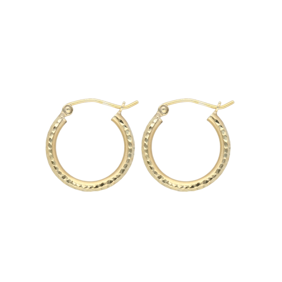 Gold Bonded Tube Hoop Earrings