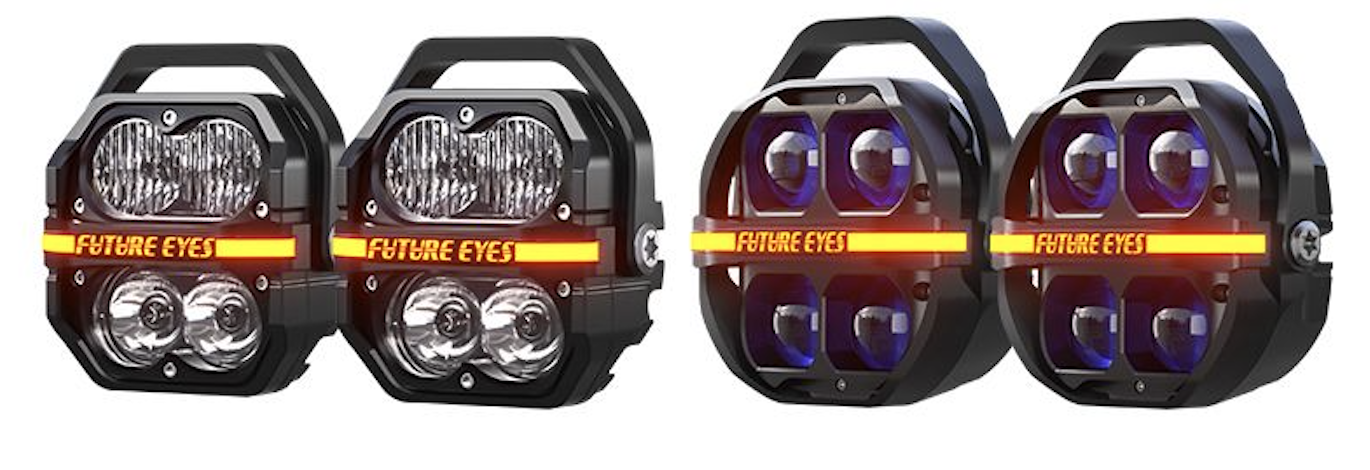 4x Motorcycle Auxiliary Lights (Model: x100 and Z4)