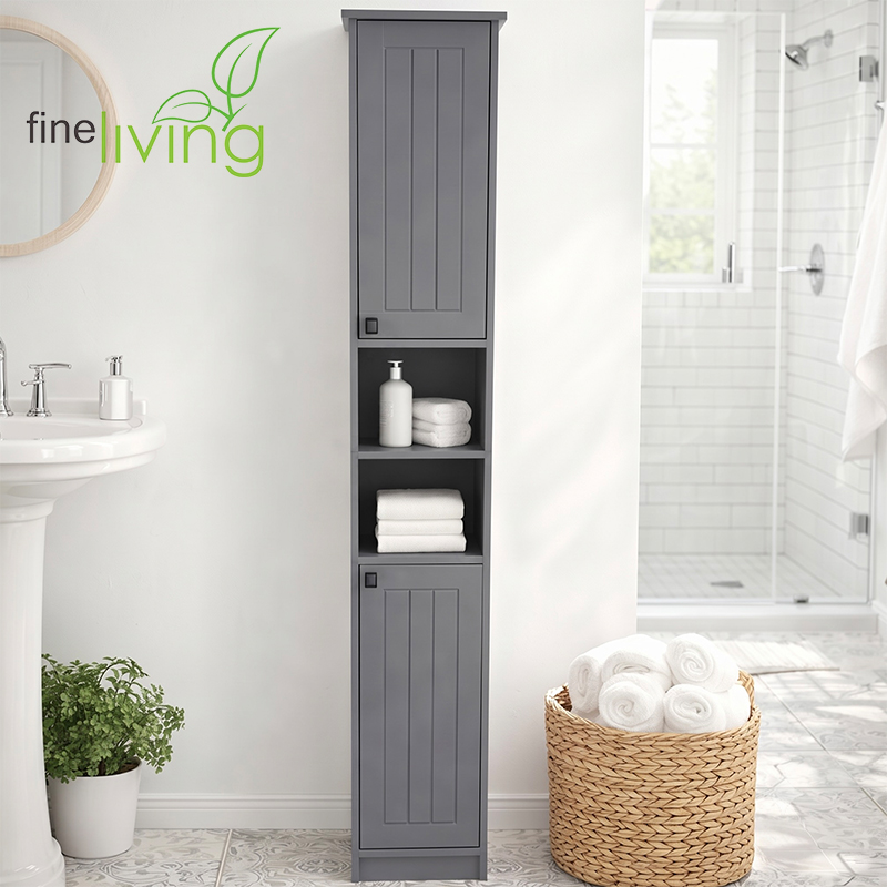 Slim Storage Cabinet with Drawers