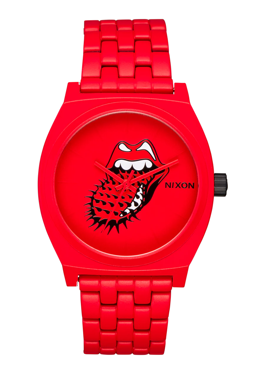 Unisex All Red Rolling Stones Time Teller Watch