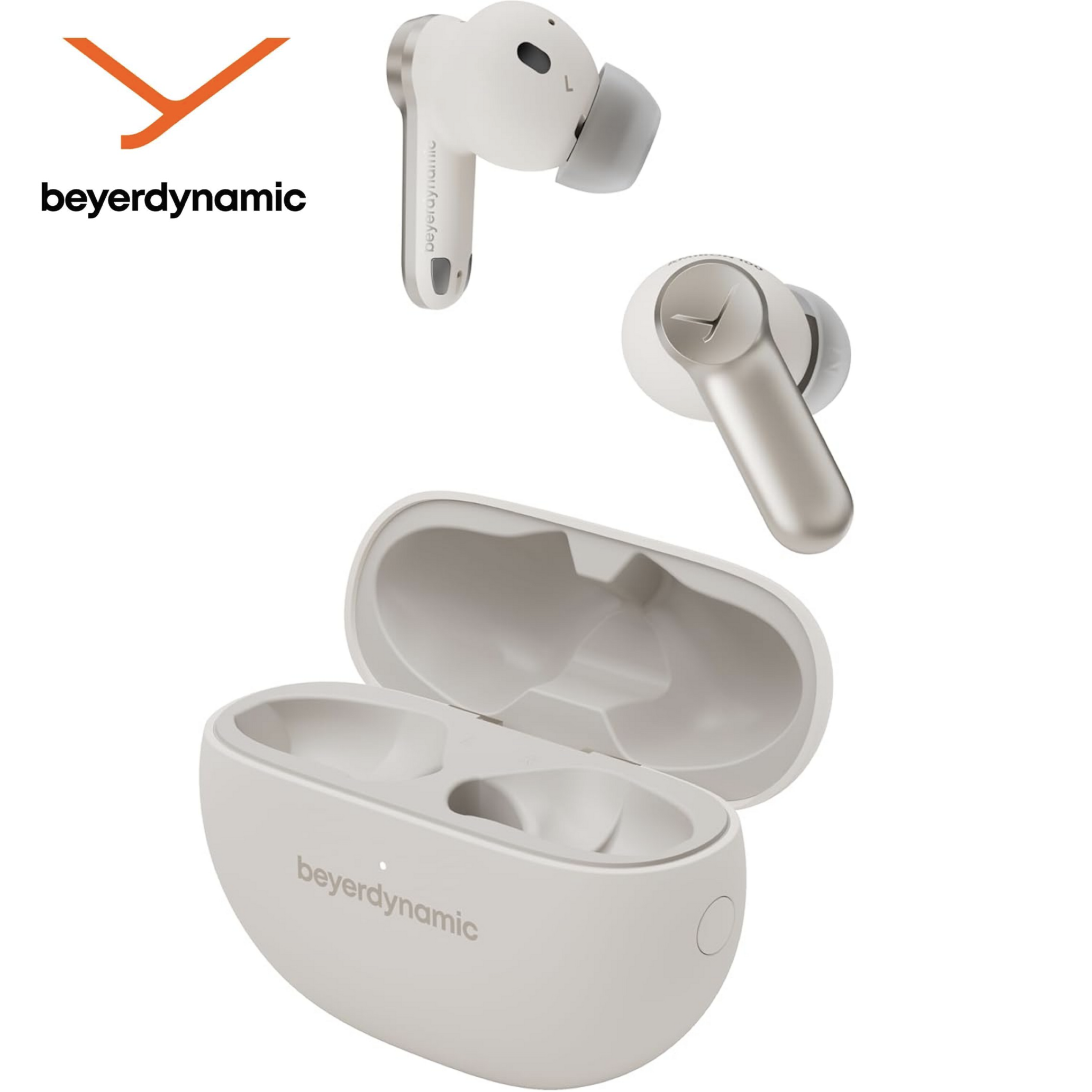 AMIRON 100 Noise-Cancelling Earbuds in Cream Colour