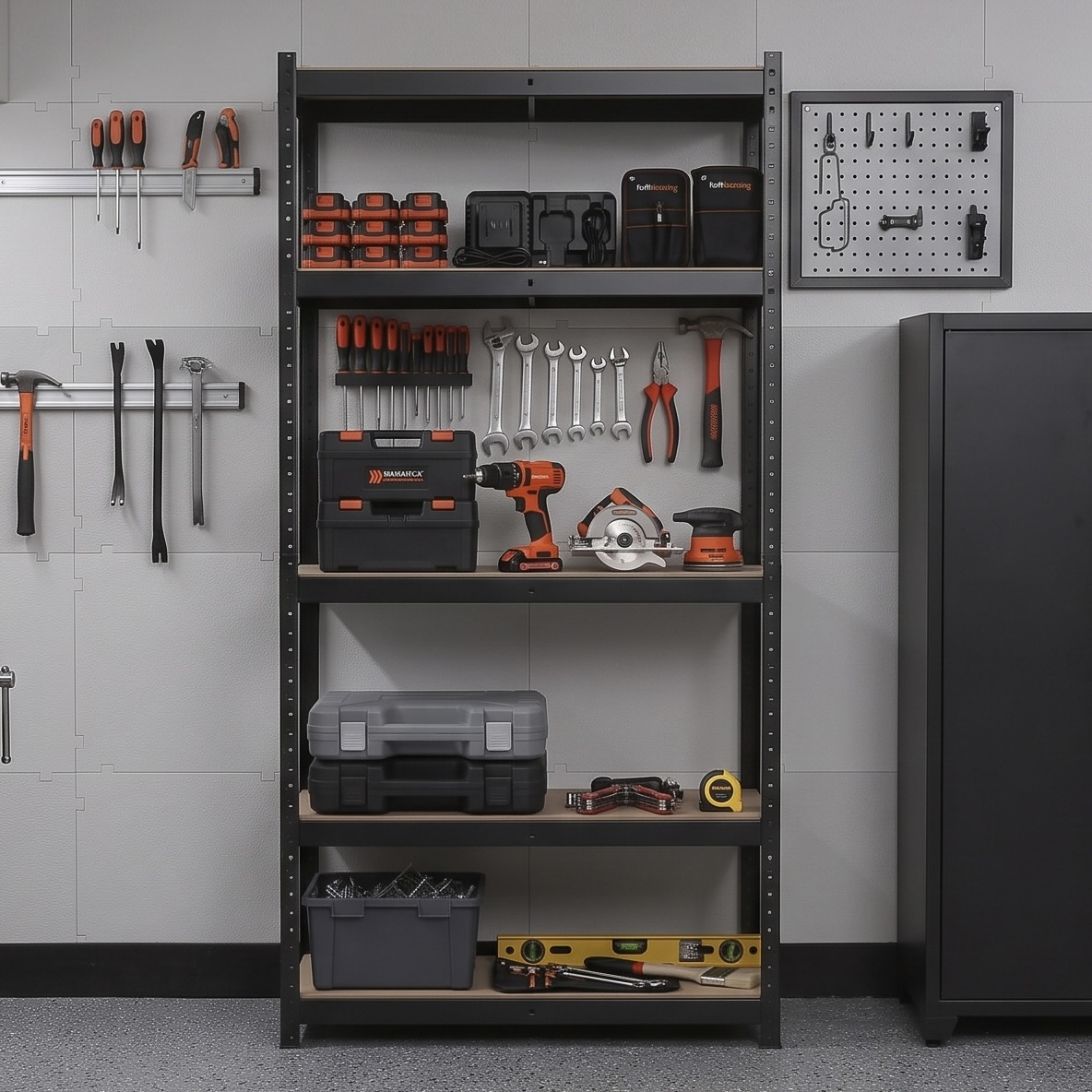 5-Tier Heavy Duty Adjustable Steel Shelf