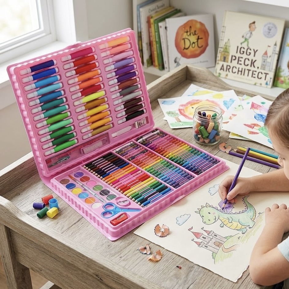 150-Piece Kid's Art Set with Carry Case