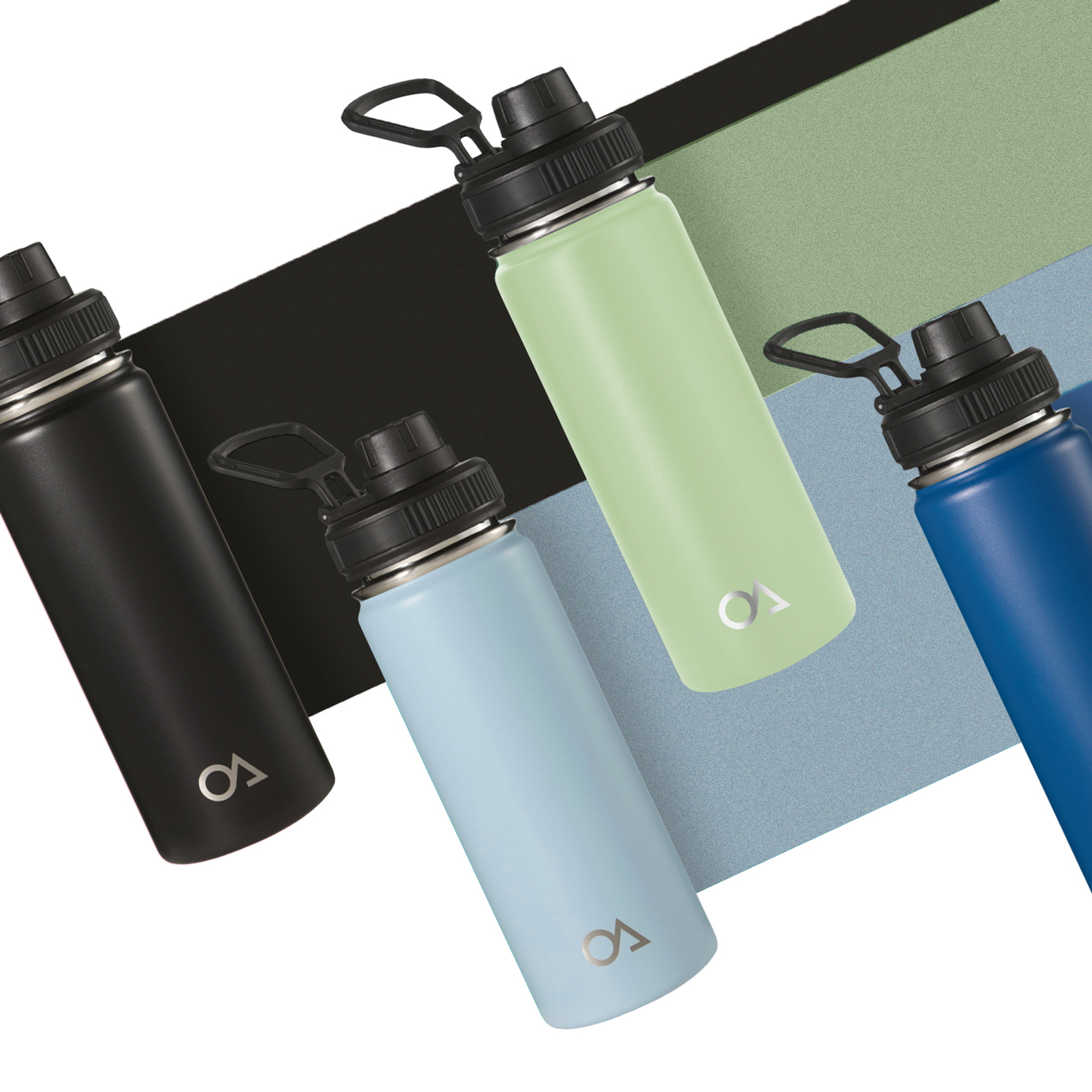 2x 530ml New School Double Walled Insulated Flasks