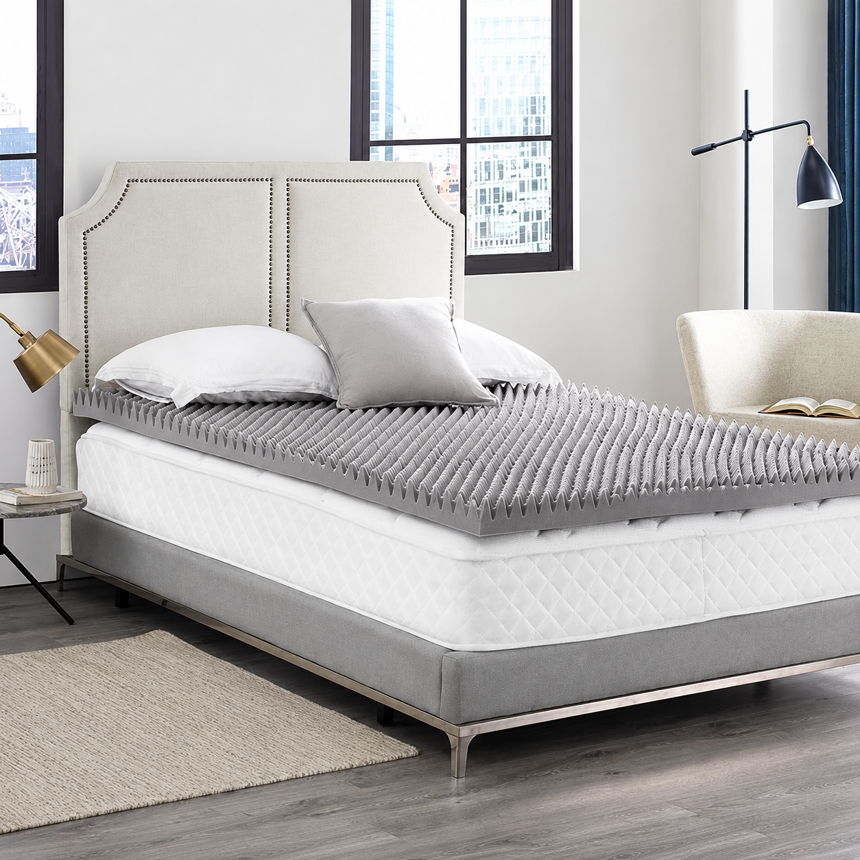 Convoluted Egg Box Foam Mattress Topper
