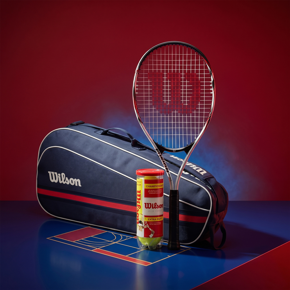 Fusion XL Tennis Racket with Team 3 Pack Racket Bag and 3x Tennis Balls