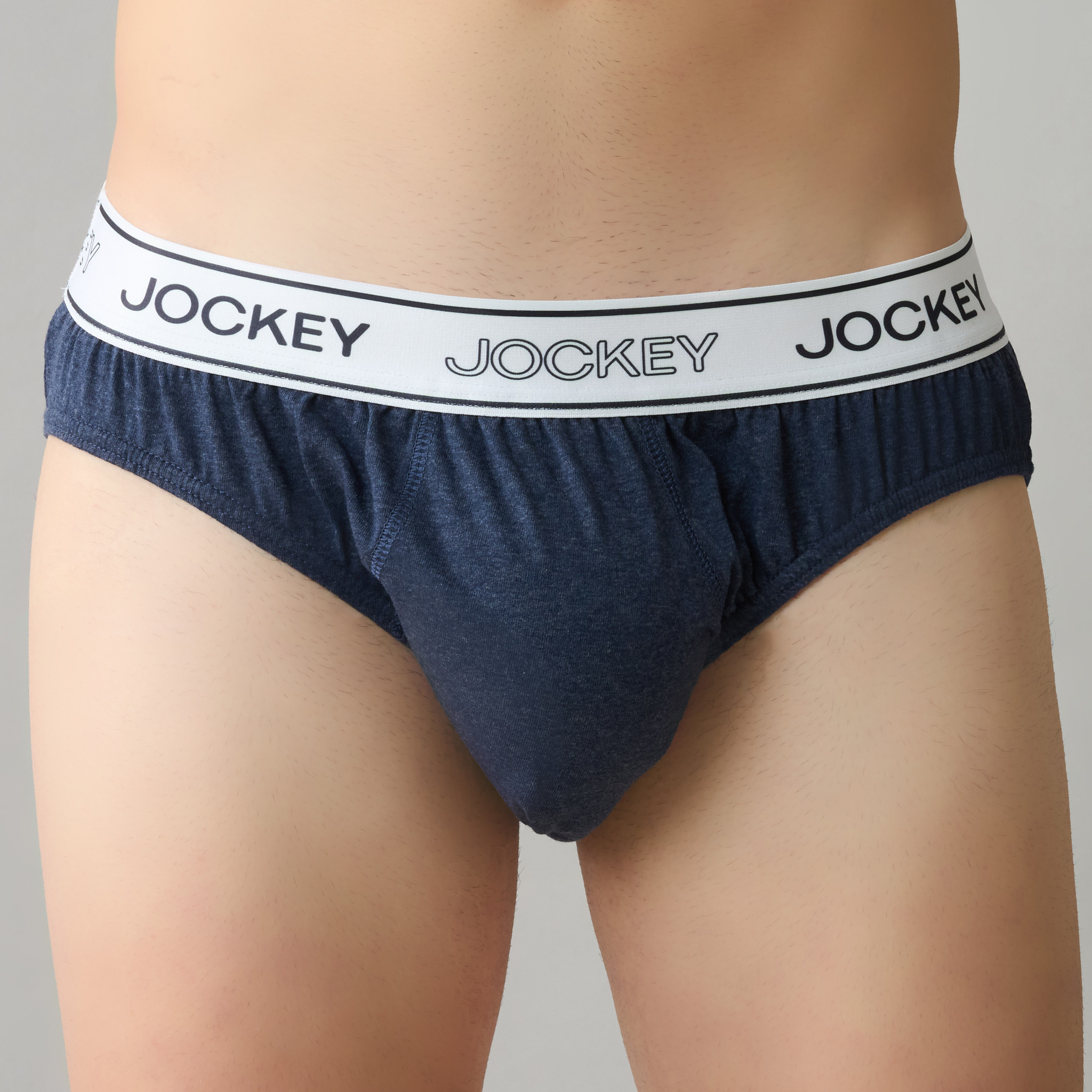 3x Men's Monochrome Cotton Stretch Briefs