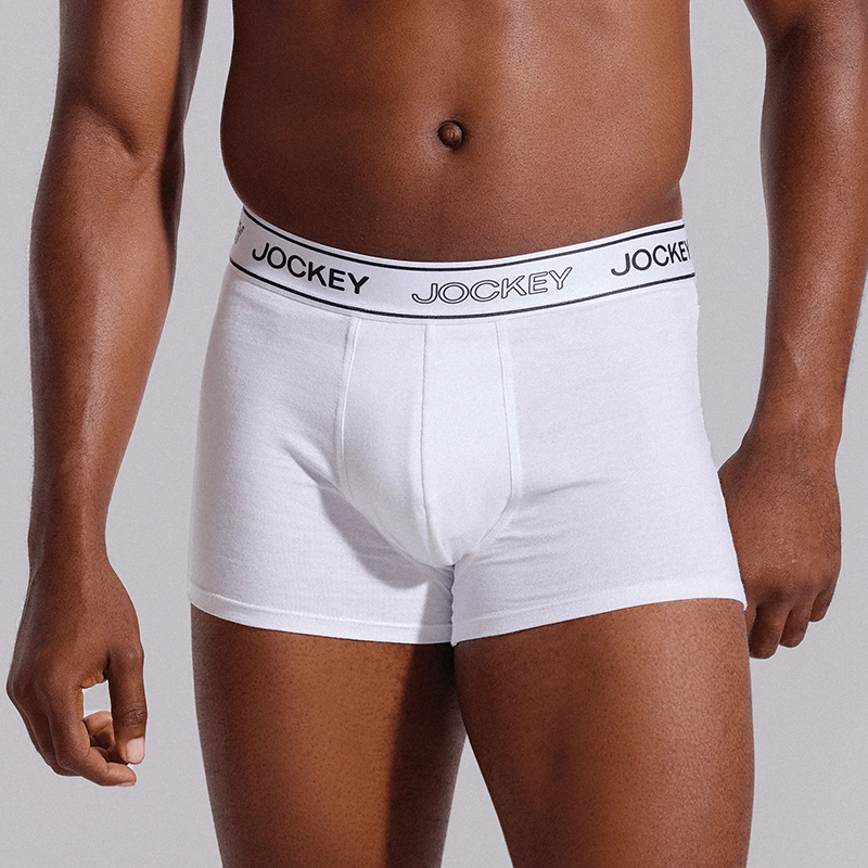 2x Men's Monochrome Cotton Stretch Trunks
