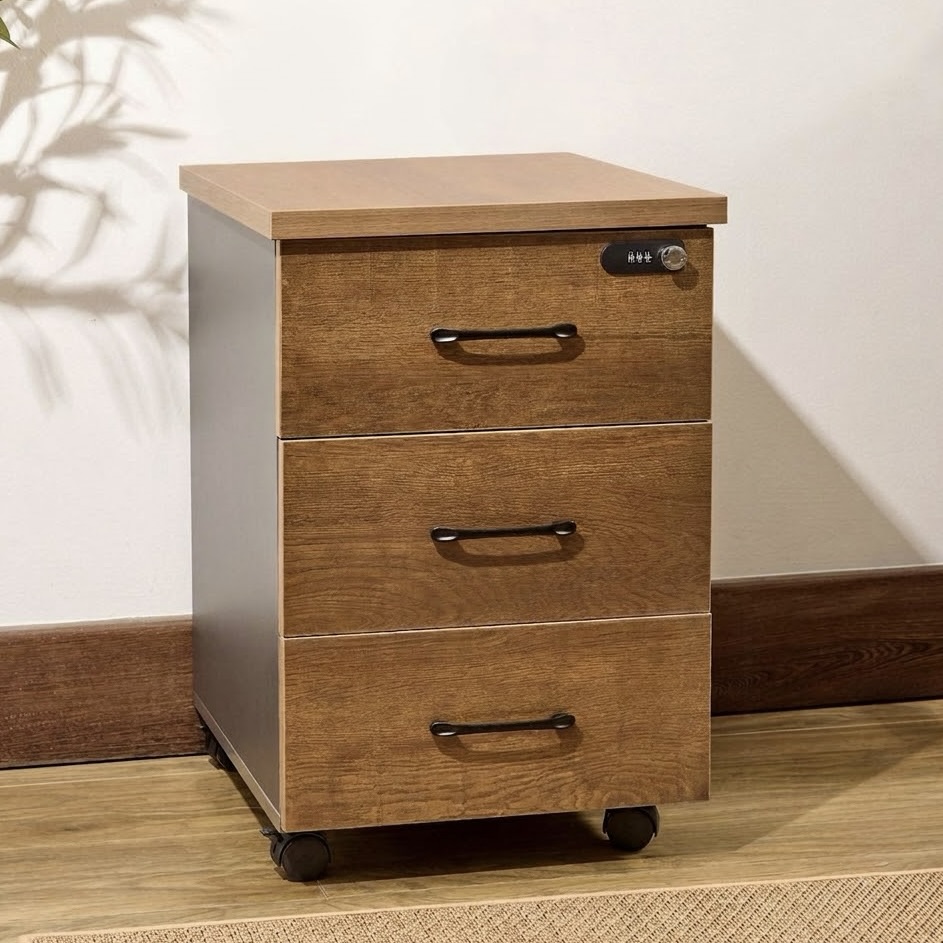 3-Drawer Office Cabinet with Wheels