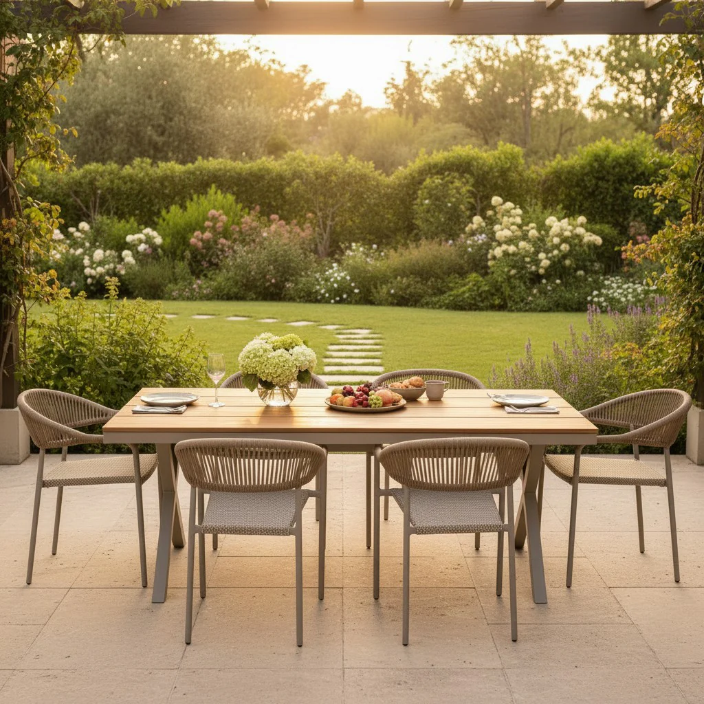 6-Seater Indoor or Outdoor Dining Table Set