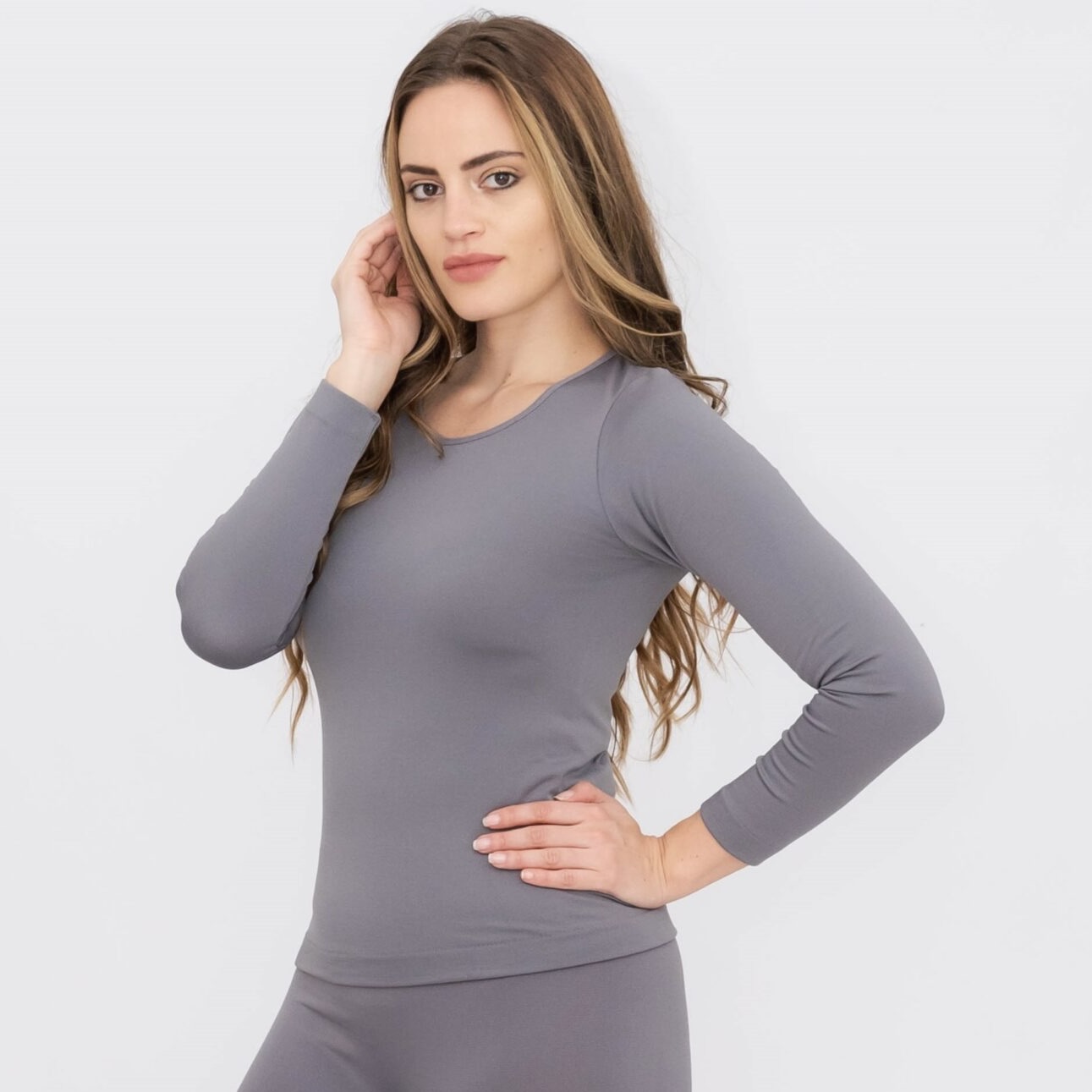 Ladies Fleece Lined Thermal Long Sleeve Spencer Top
