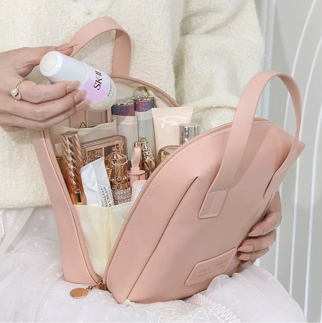 8-Pocket Compact Cosmetic Bag