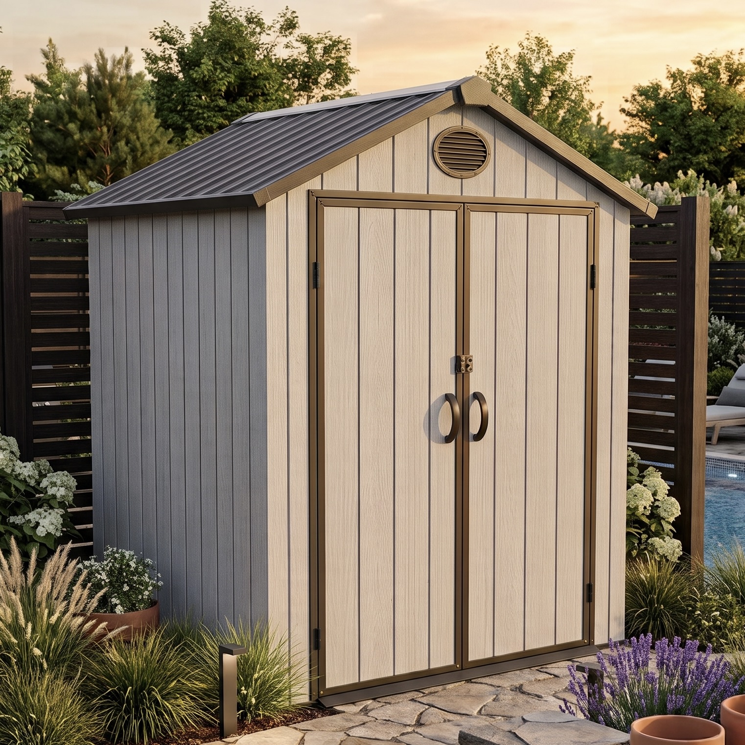 Double Door UV-Stabilised Outdoor Garden Storage Shed