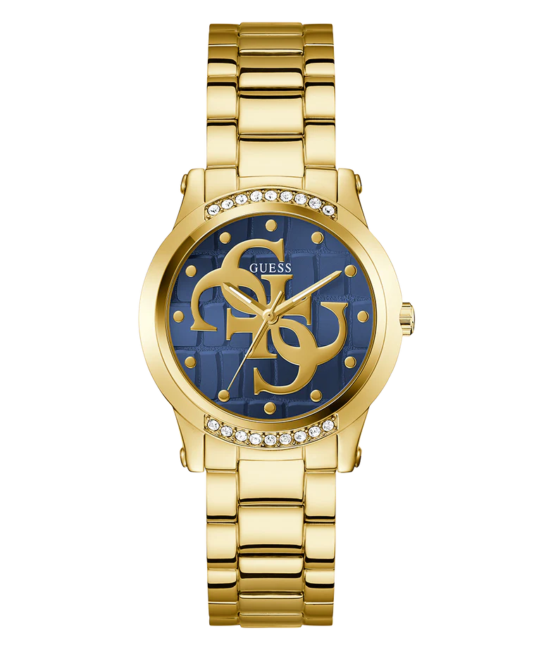 Ladies Blue Dial Gold Tone Analog Watch