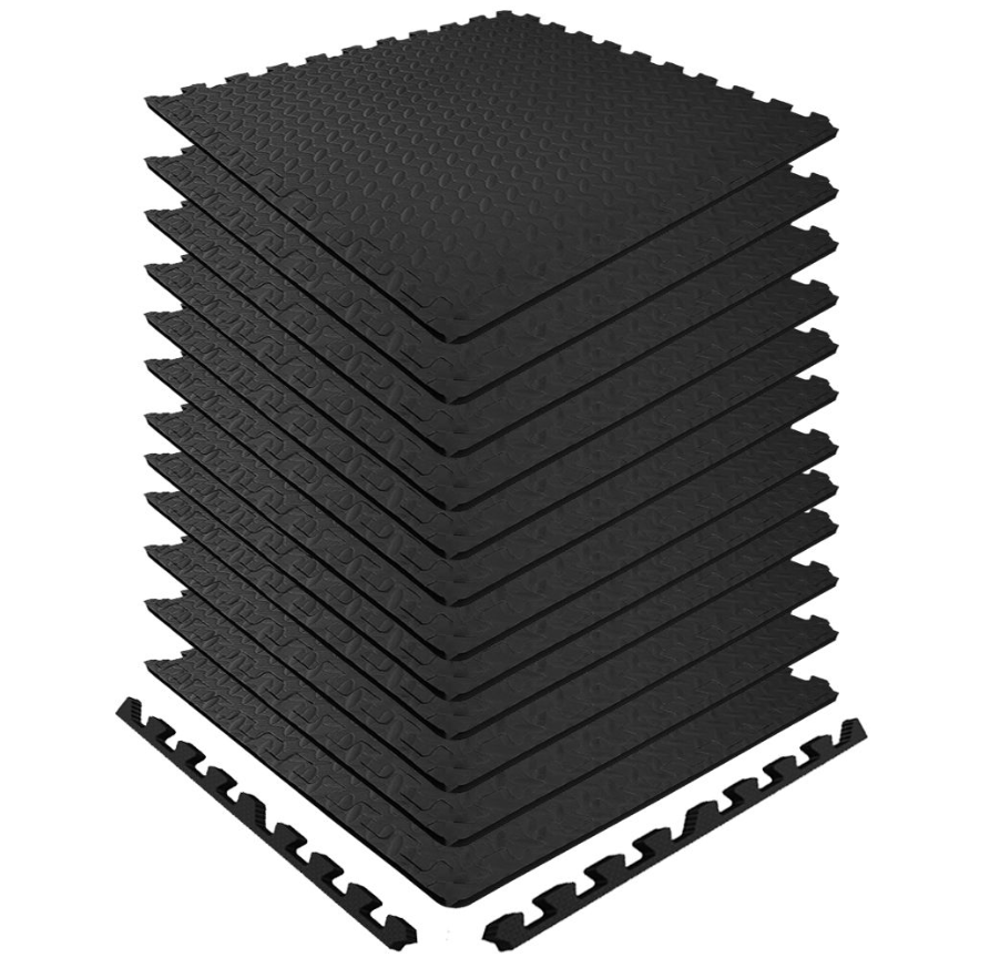 12x Non-Slip Interlocking Floor Mats