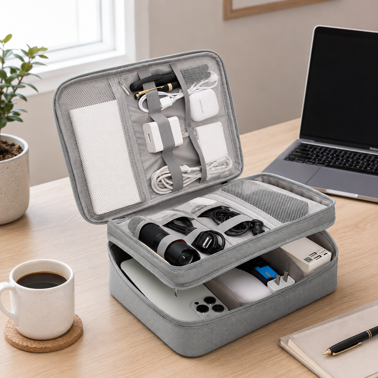 Double-Layer Waterproof Electronics and Gadget Organiser