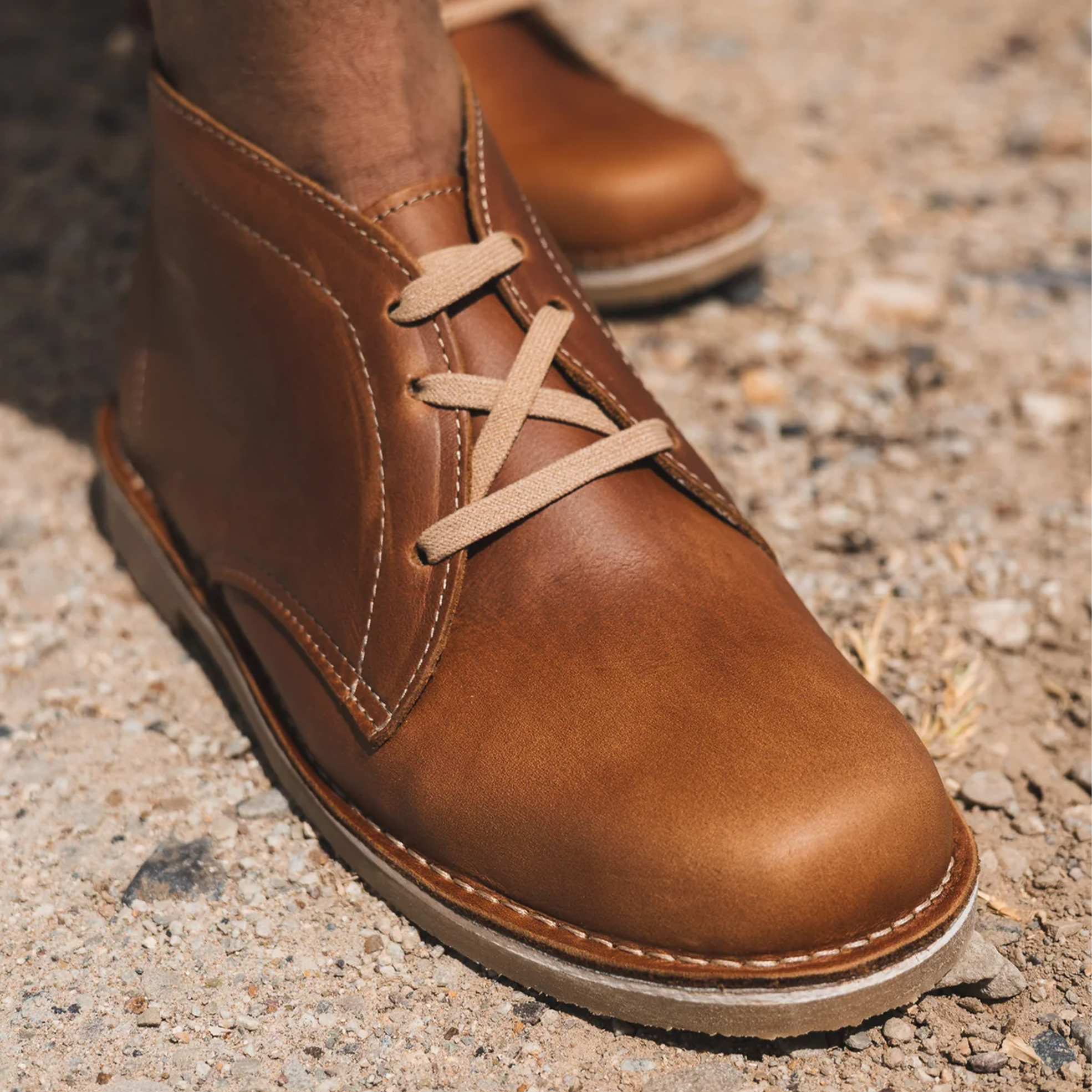 Men's Cognac Genuine Leather Vellie Boots