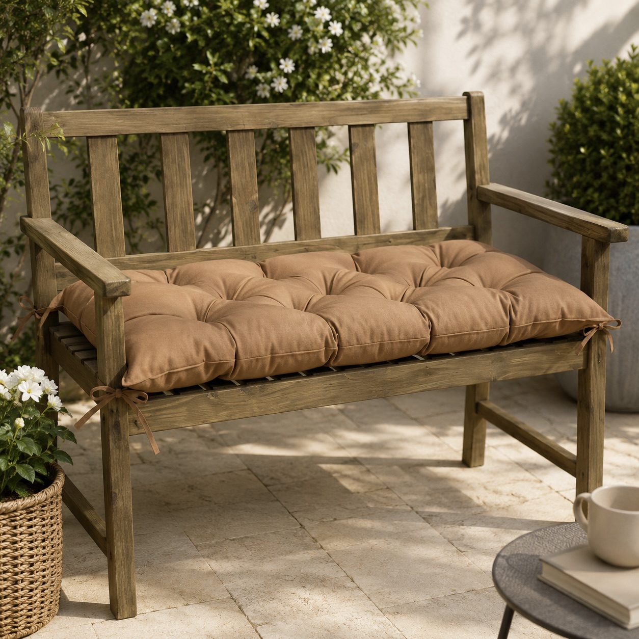 Tufted Seat Cushion with Ties
