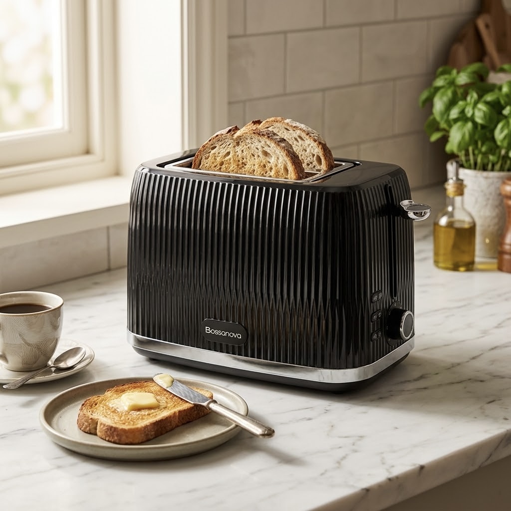 870W Ribbed Toaster