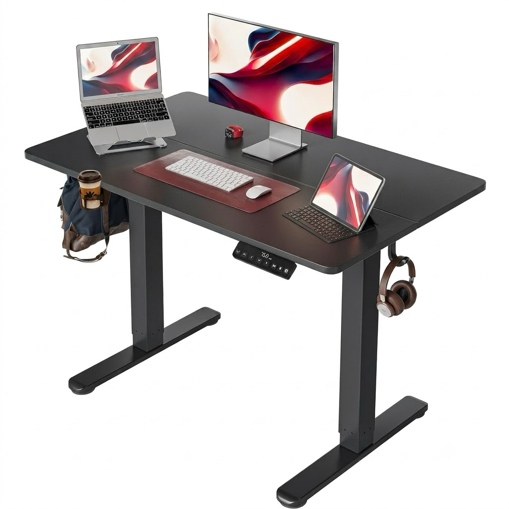 Height-Adjustable Standing Desk with Desktop