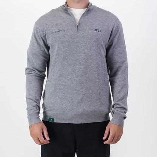 Unisex Southern Guards Classic Plain Grey Knitwear Quarter Zip