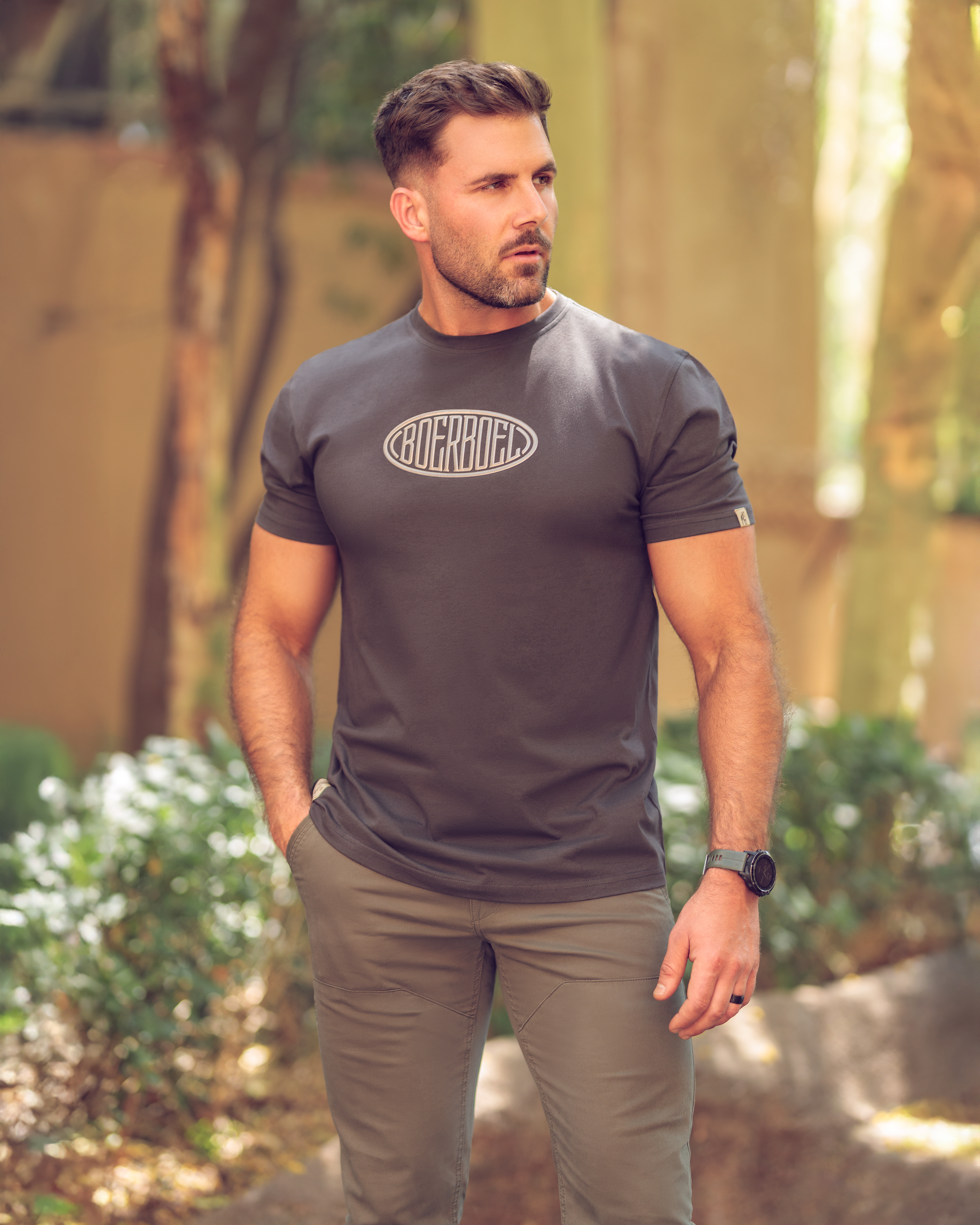 Metallic Puff Print Charcoal