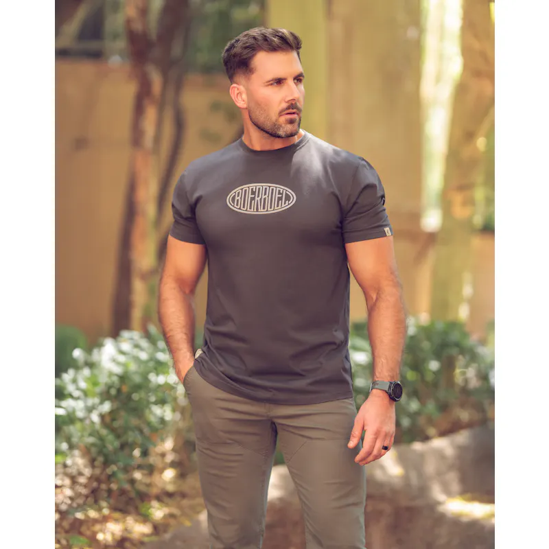 Metallic Puff Print Charcoal