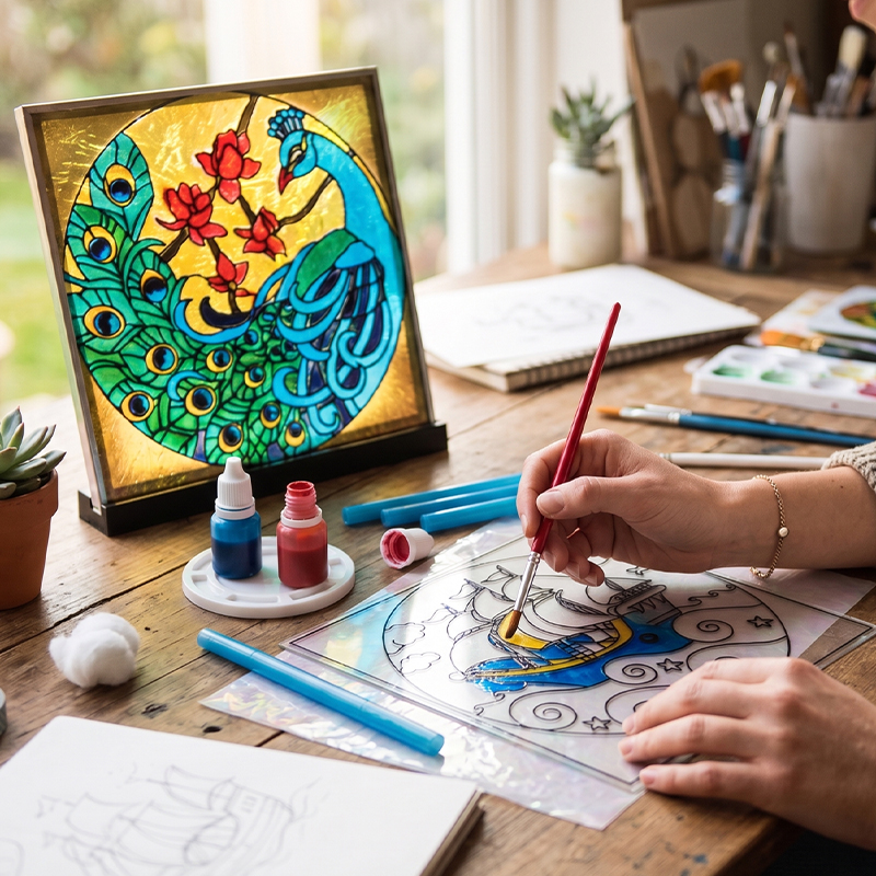 DIY Kid's Glass Painting Kit