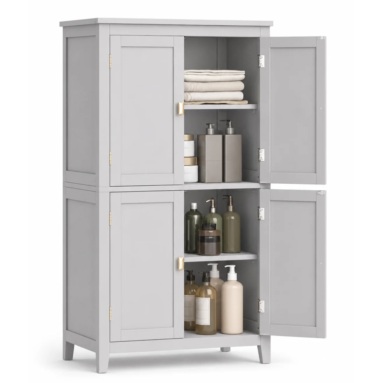 4-Door LockRidge Freestanding Cabinet with Adjustable Shelves