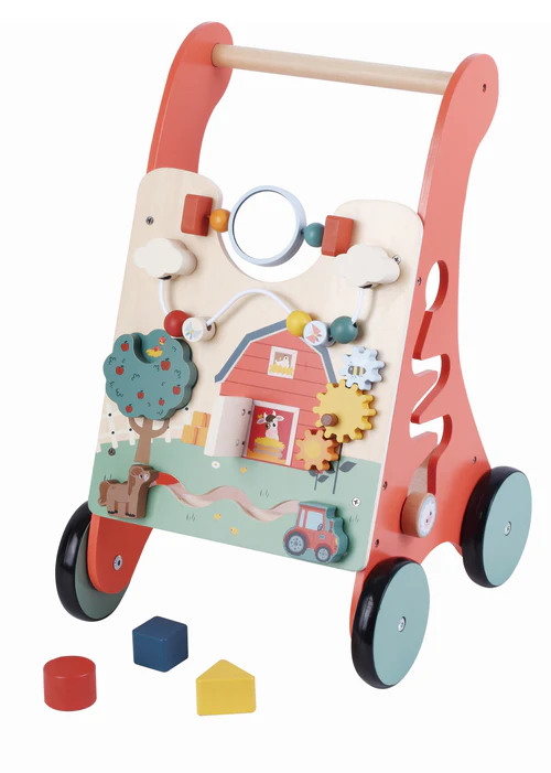 Wooden Activity Walker with Multi Busy Boards