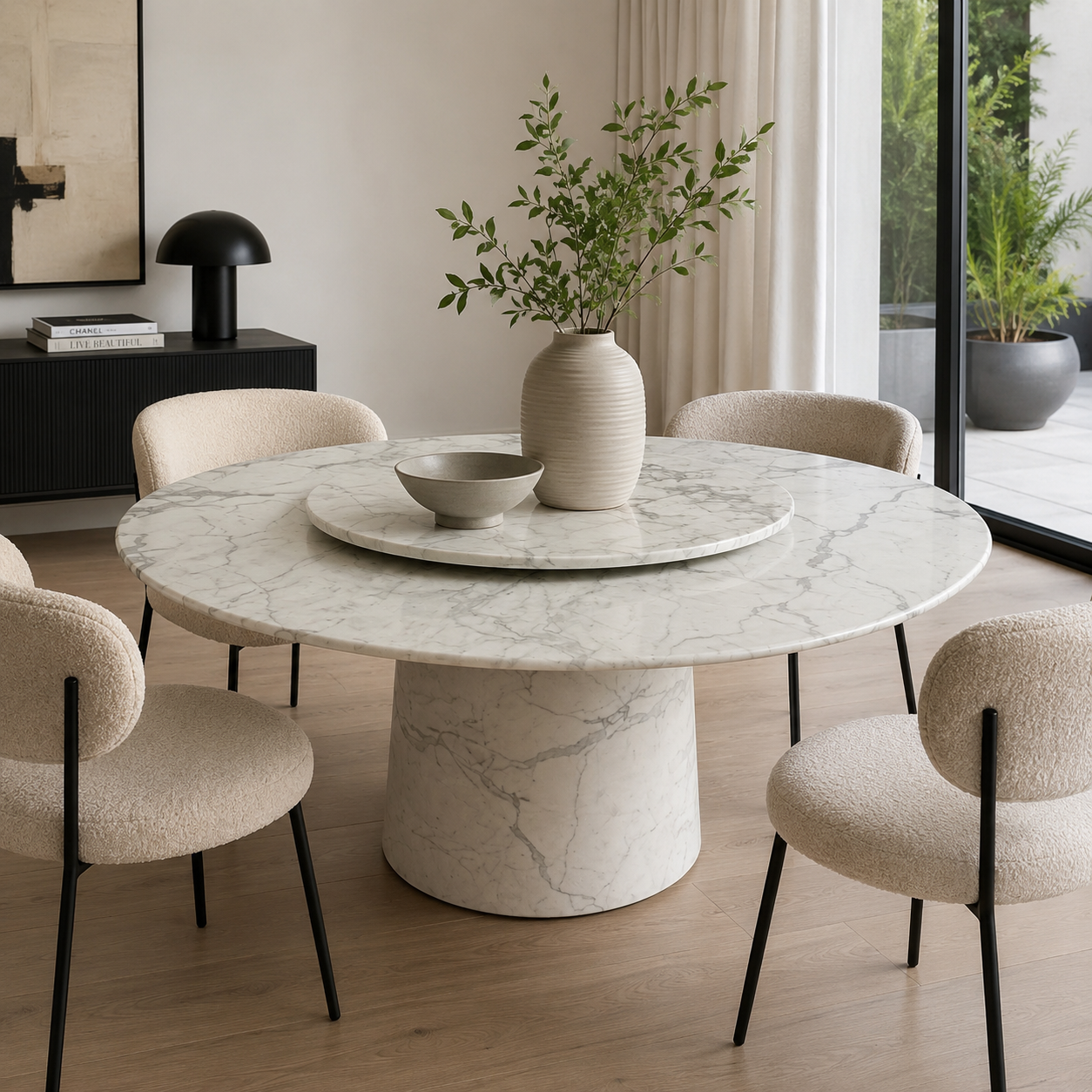 Modern Natural Stone Dining Table
