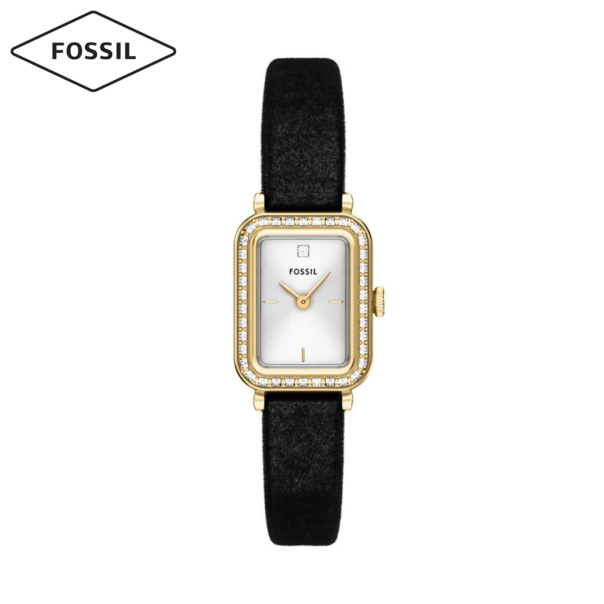 Ladies Raquel Two-Hand Black Velvet Watch