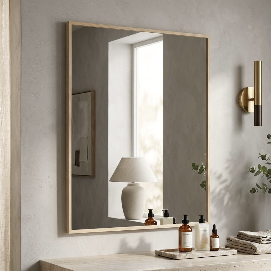 500x700mm Ash Frame Slim Line Mirror