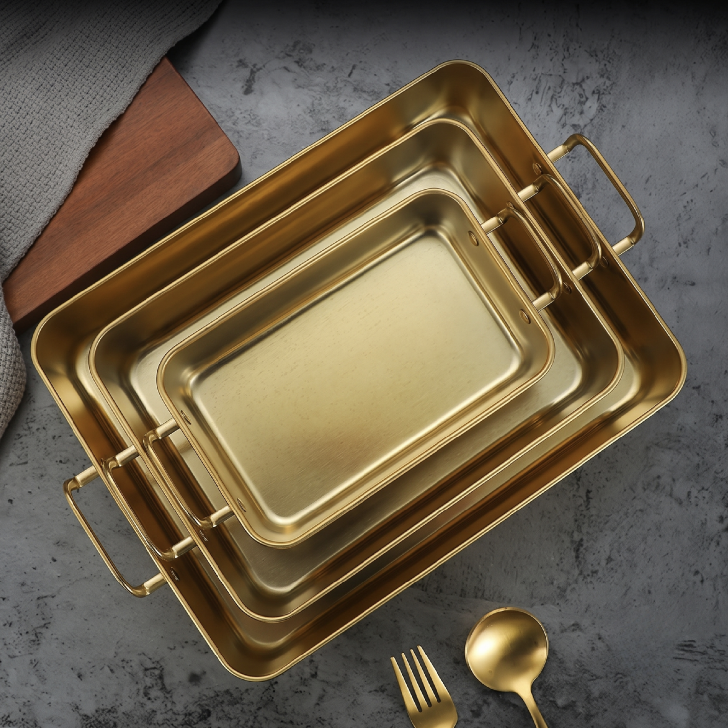 3-Piece Rectangular Pan Set