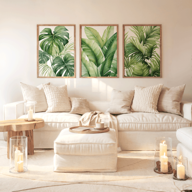 3x Premium Econo Framed Wall Art