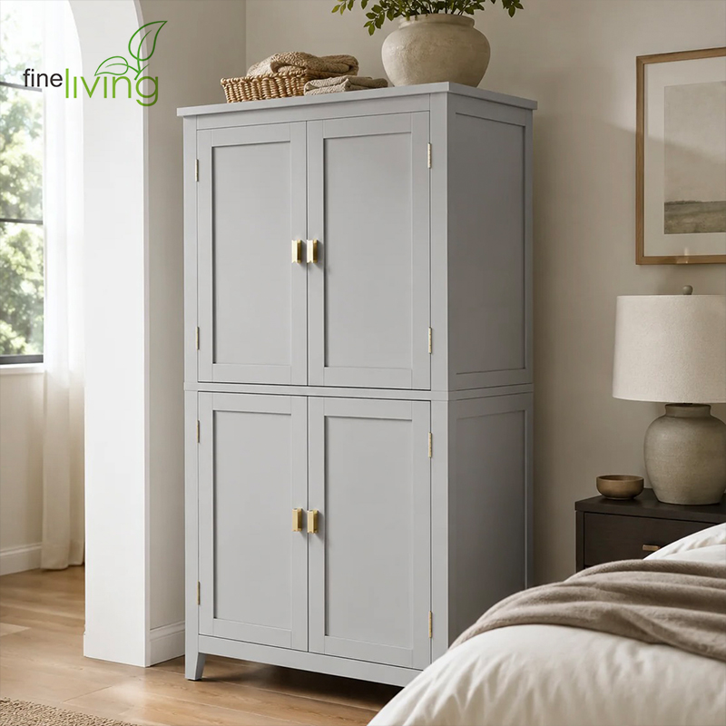 4-Door LockRidge Freestanding Cabinet with Adjustable Shelves
